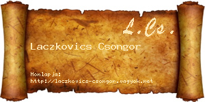 Laczkovics Csongor névjegykártya